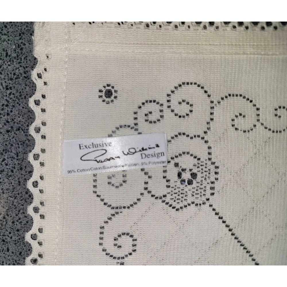 Vintage Peggy Wilkins Lace Placemats Set of 3 Ivory Embroidered Linens